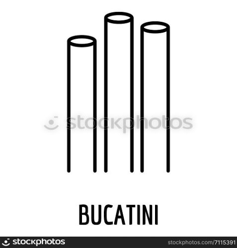Bucatini icon. Outline bucatini vector icon for web design isolated on white background. Bucatini icon, outline style