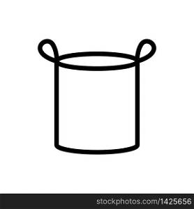 bucket for household icon vector. bucket for household sign. isolated contour symbol illustration. bucket for household icon vector outline illustration