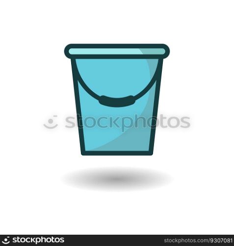 Bucket free vector icon on trendy design
