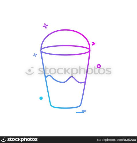 Bucket icon design vector