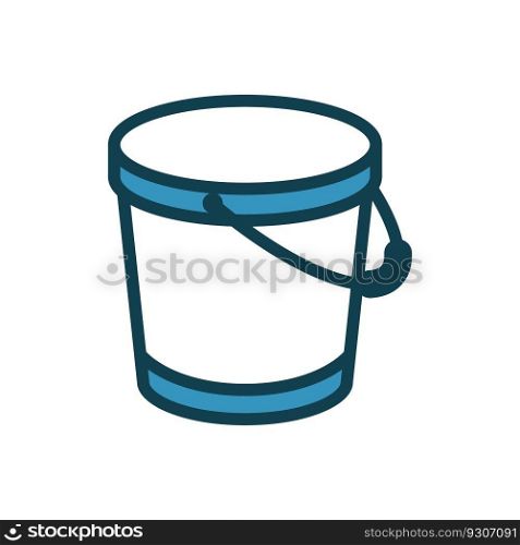 Bucket icon vector on trendy design