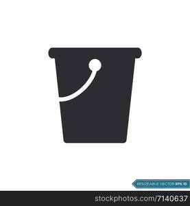 Bucket Icon Vector Template Illustration Design