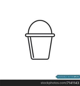 Bucket Icon Vector Template Illustration Design