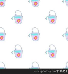Bucket of water for the garden pattern seamless background texture repeat wallpaper geometric vector. Bucket of water for the garden pattern seamless vector