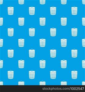 Bucket with cap pattern vector seamless blue repeat for any use. Bucket with cap pattern vector seamless blue