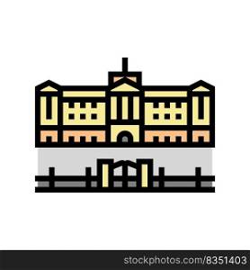buckingham palace color icon vector. buckingham palace sign. isolated symbol illustration. buckingham palace color icon vector illustration