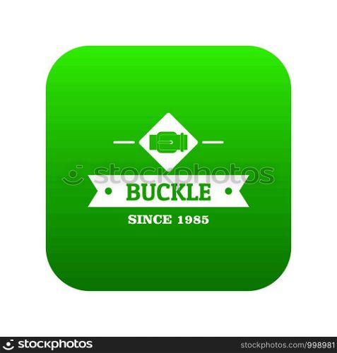 Buckle elegance icon green vector isolated on white background. Buckle elegance icon green vector