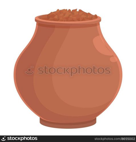 Buckwheat jug icon cartoon vector. Cereal plant. Seed grain. Buckwheat jug icon cartoon vector. Cereal plant