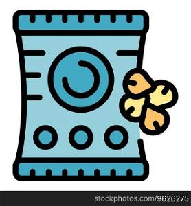 Buckwheat pack icon outline vector. Seed stem. Flower field color flat. Buckwheat pack icon vector flat