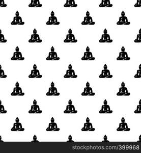 Buddha statue pattern. Simple illustration of buddha statue vector pattern for web. Buddha statue pattern, simple style