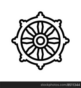 buddhism religion line icon vector. buddhism religion sign. isolated contour symbol black illustration. buddhism religion line icon vector illustration