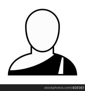 Buddhist monk simple icon. Single character in national dress. Buddhist monk simple icon
