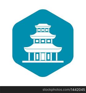 Buddhist temple icon in simple style on a white background vector illustration. Buddhist temple icon in simple style