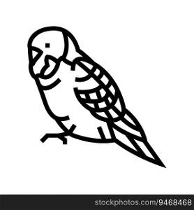 budgerigar parakeet parrot bird line icon vector. budgerigar parakeet parrot bird sign. isolated contour symbol black illustration. budgerigar parakeet parrot bird line icon vector illustration
