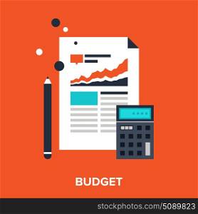 budget. Abstract vector illustration of budget flat design concept.