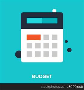 budget. Abstract vector illustration of budget flat design concept.