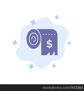 Budget, Consumption, Costs, Expenses, Finance Blue Icon on Abstract Cloud Background
