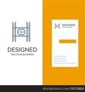Budget, Costs, Film, Money, Movie Grey Logo Design and Business Card Template