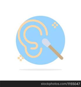Buds, Ear, Cleaning, Clean Abstract Circle Background Flat color Icon