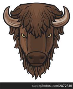 Buffalo head vector icon