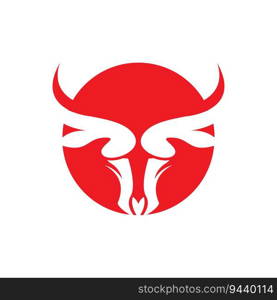 Buffalo Logo, Livestock Farm Animal Vector, Buffalo Head Design Simple Template Silhouette