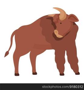 Buffalo mammal icon cartoon vector. Bison animal. Herd water. Buffalo mammal icon cartoon vector. Bison animal