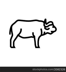 buffalo mammal wild animal line icon vector. buffalo mammal wild animal sign. isolated contour symbol black illustration. buffalo mammal wild animal line icon vector illustration