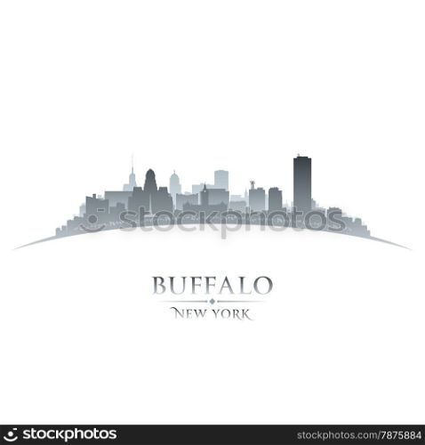 Buffalo New York city skyline silhouette. Vector illustration