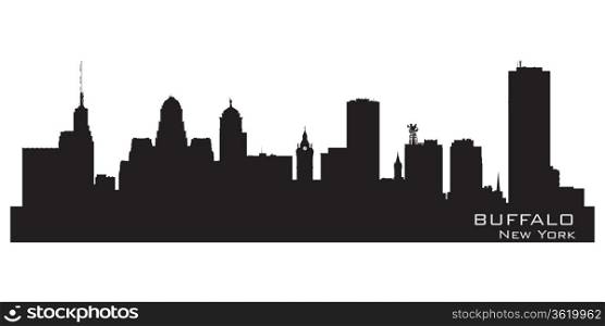 Buffalo, New York. Detailed city silhouette. Vector illustration