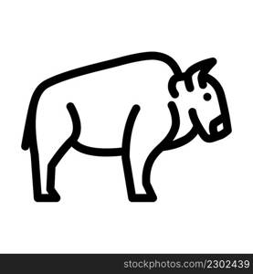 buffalo wild animal line icon vector. buffalo wild animal sign. isolated contour symbol black illustration. buffalo wild animal line icon vector illustration