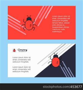 Bug abstract corporate business banner template, horizontal advertising business banner.