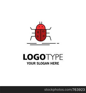 Bug, bugs, insect, testing, virus Flat Color Icon Vector