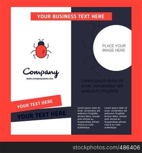 Bug Company Brochure Template. Vector Busienss Template