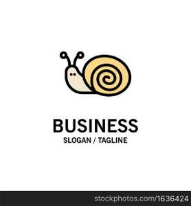 Bug, Easter, Snail, Spring Business Logo Template. Flat Color