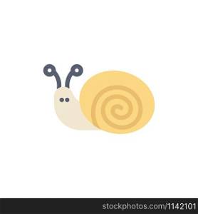 Bug, Easter, Snail, Spring Flat Color Icon. Vector icon banner Template