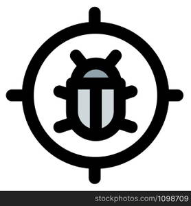 Bug error found in the system.