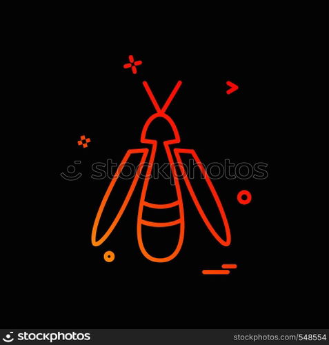 Bug fly icon design vector