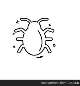 Bug icon design vector
