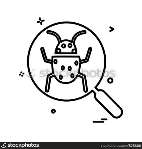 Bug icon design vector