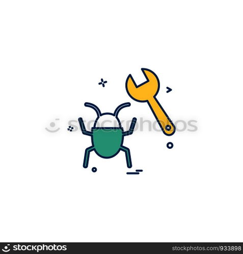 Bug icon design vector 