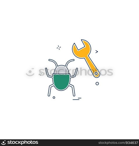 Bug icon design vector 