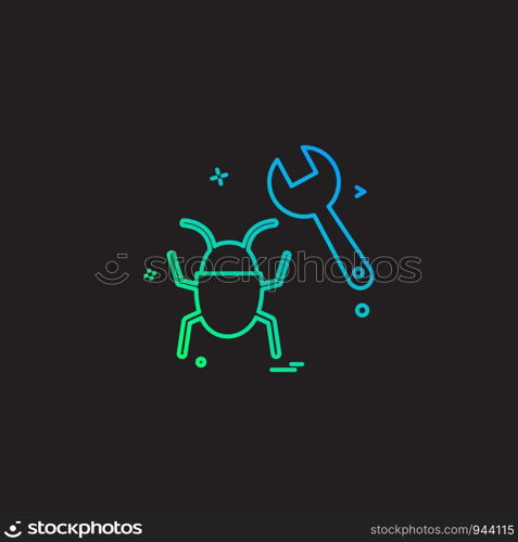 Bug icon design vector