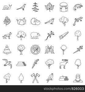 Bug icons set. Outline style of 36 bug vector icons for web isolated on white background. Bug icons set, outline style