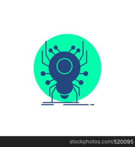 Bug, insect, spider, virus, App Glyph Icon.. Vector EPS10 Abstract Template background