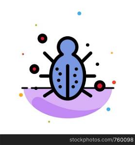 Bug, Internet, Network, Protection, Security Abstract Flat Color Icon Template
