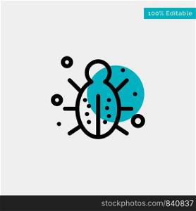 Bug, Internet, Network, Protection, Security turquoise highlight circle point Vector icon