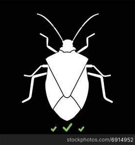Bug it is white icon .. Bug it is white icon . Flat style