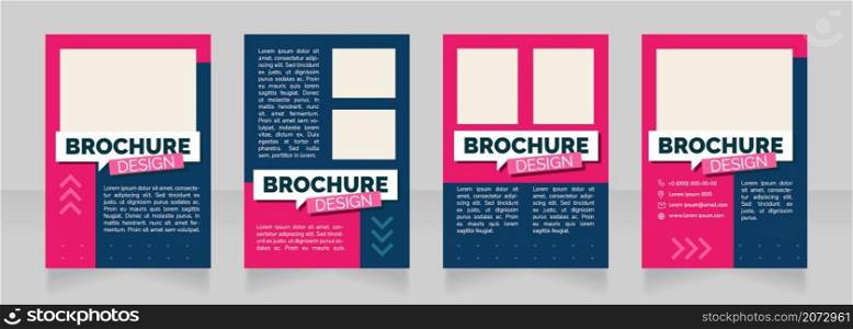 Build career in human resource blank brochure design. Template set with copy space for text. Premade corporate reports collection. Editable 4 paper pages. Rubik Black, Regular, Light fonts used. Build career in human resource blank brochure design