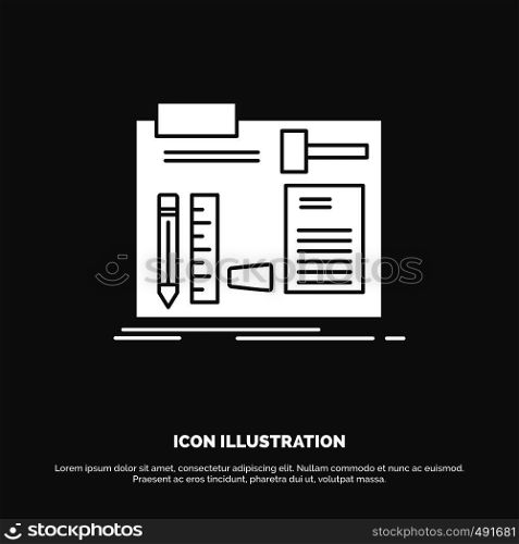 Build, construct, diy, engineer, workshop Icon. glyph vector symbol for UI and UX, website or mobile application. Vector EPS10 Abstract Template background