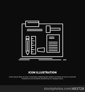 Build, construct, diy, engineer, workshop Icon. Line vector symbol for UI and UX, website or mobile application. Vector EPS10 Abstract Template background
